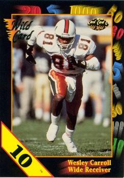 1991 Wild Card Draft - 10 Stripe #60 Wesley Carroll Front