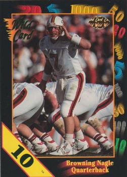 1991 Wild Card Draft - 10 Stripe #64 Browning Nagle Front