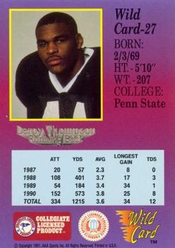 1991 Wild Card Draft - 20 Stripe #27 Leroy Thompson Back