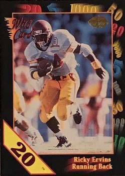 1991 Wild Card Draft - 20 Stripe #37 Ricky Ervins Front