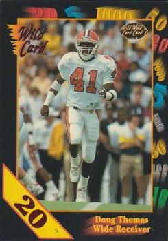 1991 Wild Card Draft - 20 Stripe #72 Doug Thomas Front