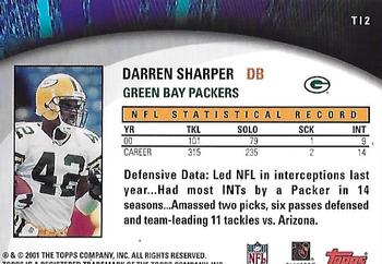 2001 Topps - Own the Game #TI2 Darren Sharper Back