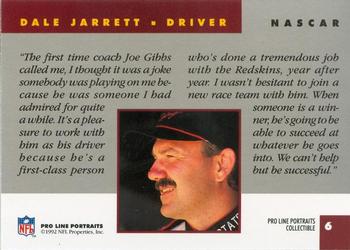 1992 Pro Line Portraits - Collectibles #6 Dale Jarrett Back