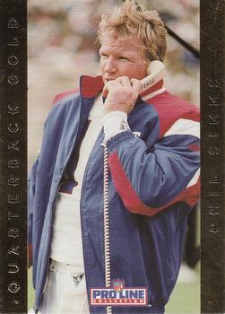 1992 Pro Line Portraits - QB Gold #17 Phil Simms Front