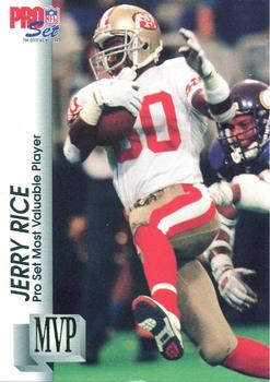 1992 Pro Set - Gold MVPs #MVP27 Jerry Rice Front