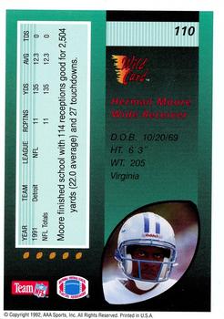 1992 Wild Card - 10 Stripe #110 Herman Moore Back