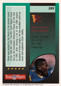1992 Wild Card - 10 Stripe #389 Steve Israel Back