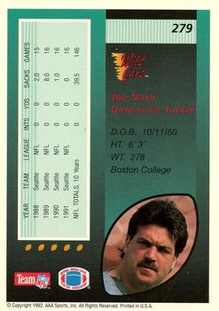 1992 Wild Card - 100 Stripe #279 Joe Nash Back