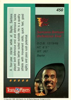 1992 Wild Card - 1000 Stripe #450 Santana Dotson Back