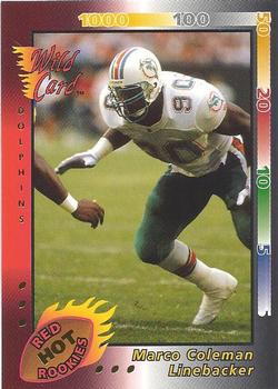 1992 Wild Card - Red Hot Rookies Gold #13 Marco Coleman Front