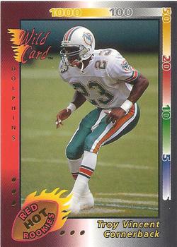 1992 Wild Card - Red Hot Rookies Gold #30 Troy Vincent Front
