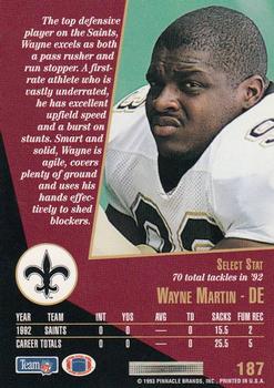1993 Select #187 Wayne Martin Back