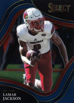 2022 Panini Select Draft Picks - Blue (Retail Base) #140 Lamar Jackson Front