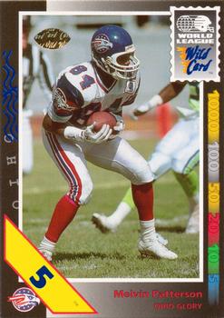1992 Wild Card WLAF - 5 Stripe #35 Melvin Patterson Front