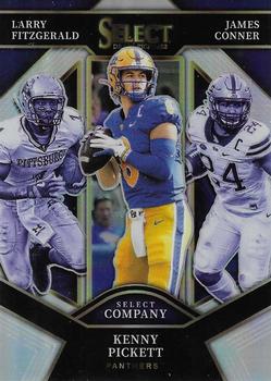 2022 Panini Select Draft Picks - Select Company Silver Prizm #SC-PITT James Conner / Kenny Pickett / Larry Fitzgerald Front