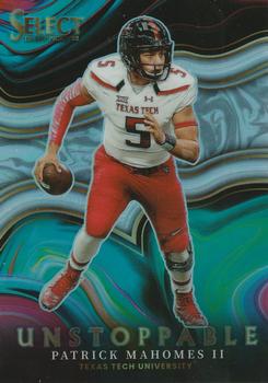 2022 Panini Select Draft Picks - Unstoppable Silver Prizm #US-PM Patrick Mahomes II Front