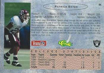 1993 Classic - Gold #84 Patrick Bates Back