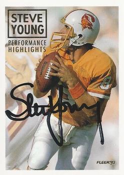 1993 Fleer - Steve Young: Performance Highlights Autographed #6 Steve Young Front