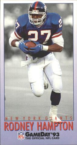 1993 GameDay #38 Rodney Hampton Front