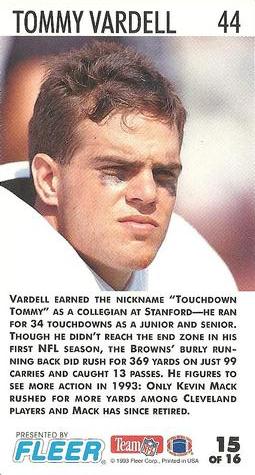 1993 GameDay - Second Year Stars #15 Tommy Vardell Back