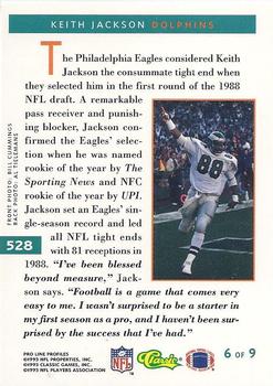 1993 Pro Line Profiles #528 Keith Jackson Back