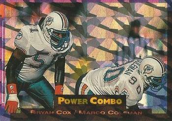 1993 Pro Set Power - Combos Prisms #10 Marco Coleman / Bryan Cox Front
