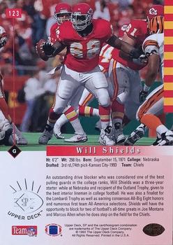 1993 SP #123 Will Shields Back