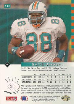 1993 SP #148 Keith Jackson Back