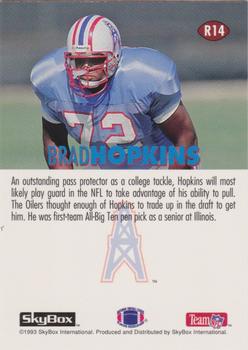 1993 SkyBox Impact - 1993 NFL Draft Picks Exchange #R14 Brad Hopkins Back