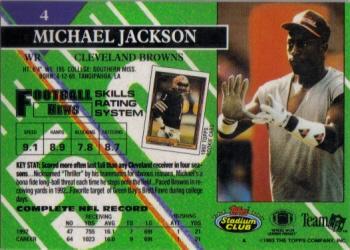 1993 Stadium Club #4 Michael Jackson Back