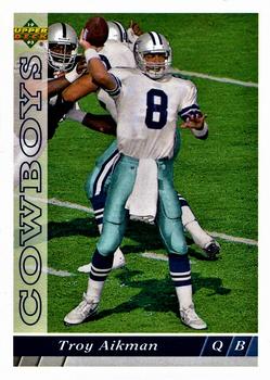 1993 Upper Deck Dallas Cowboys #D23 Troy Aikman Front