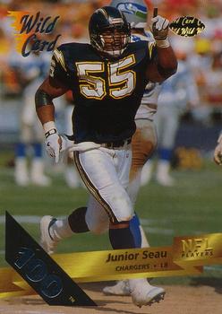 1993 Wild Card - 100 Stripe #62 Junior Seau Front