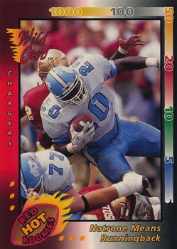 1993 Wild Card - Red Hot Rookies #WRHR-35 Natrone Means Front