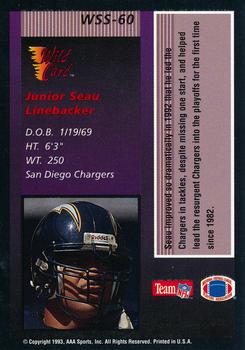 1993 Wild Card - Stat Smashers #WSS-60 Junior Seau Back