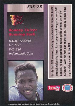 1993 Wild Card - Stat Smashers #ESS-78 Rodney Culver Back