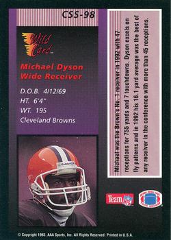 1993 Wild Card - Stat Smashers #CSS-98 Michael Dyson Back