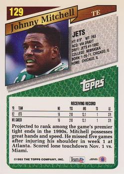 1993 Topps #129 Johnny Mitchell Back