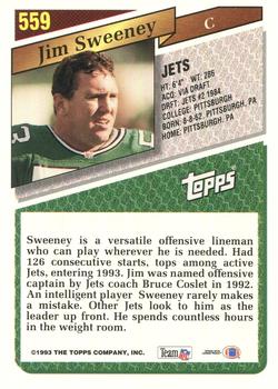 1993 Topps #559 Jim Sweeney Back