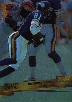 1993 Wild Card Superchrome #196 Anthony Carter Front