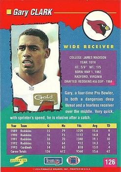 1994 Score - Gold Zone #126 Gary Clark Back