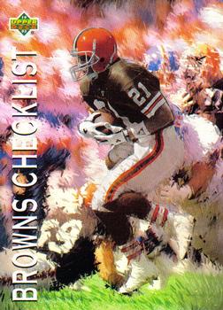 1993 Upper Deck #67 Browns Checklist Front