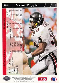 1993 Upper Deck #420 Jessie Tuggle Back