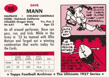 1994 Topps Archives 1957 #50 Dave Mann Back