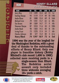 1994 Upper Deck - Predictors Exchange: League Leaders #R30 Receiving Long Shot Back