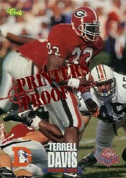 1995 Classic NFL Rookies - Printer's Proofs #54 Terrell Davis Front