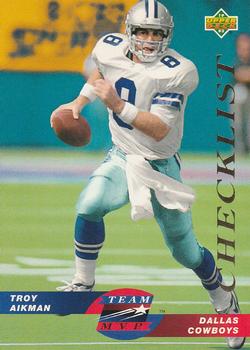 1993 Upper Deck - Team MVP #TM29 Troy Aikman Front