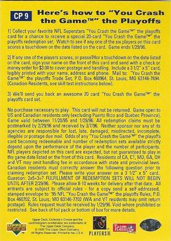 1995 Collector's Choice Update - You Crash the Game: The Playoffs Gold #CP9 Terrell Davis / Napoleon Kaufman / Chris Warren / Greg Hill / Natrone Means Back