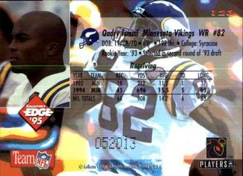 1995 Collector's Edge - Black Label #123 Qadry Ismail Back