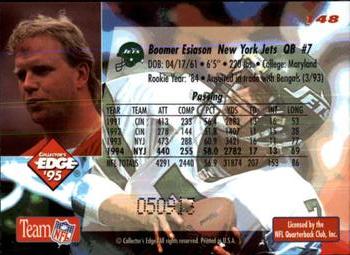 1995 Collector's Edge - Black Label #148 Boomer Esiason Back