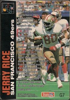 1994 Action Packed - 24K Gold #G7 Jerry Rice Back